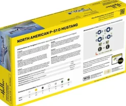 Heller 56268STARTER KIT P-51 Mustang Plastikbausatz in 1:72 inkl. Kleber, Pinsel und Hauptfarben