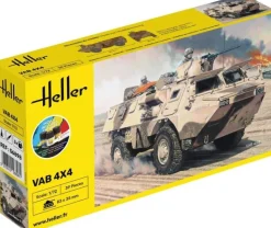 Heller 56898STARTER KIT VAB 4x4 Plastikbausatz in 1:72 inkl. Kleber, Pinsel und Hauptfarben
