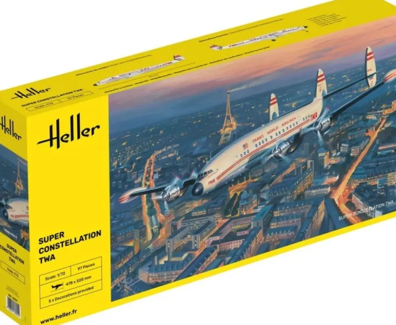 Heller 82391'Super Constellation TWA' Flugzeug Plastikbausatz in 1:72