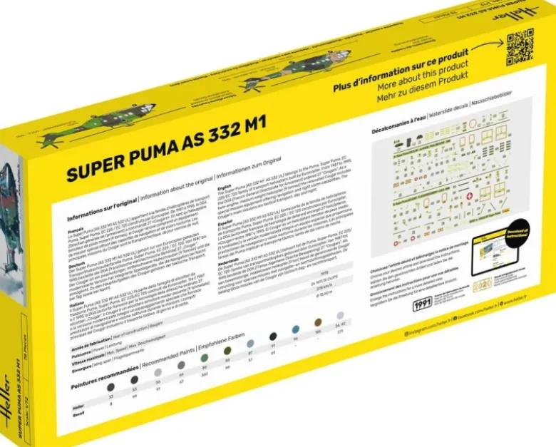 Heller 80367Super Puma AS 332 M1 Plastikbausatz in 1:72