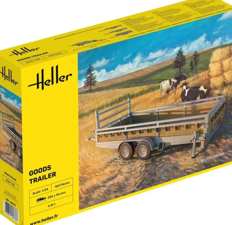 Heller 80778Transportanhänger Plastikbausatz in 1:24