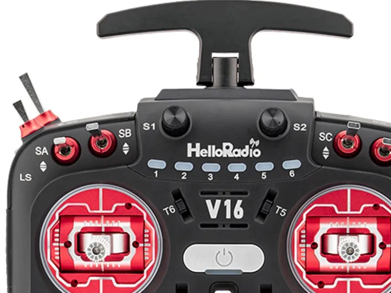HelloRadio HR1004V16 MAX 2,4GHz - ELRS LBT Mode 2 Fernsteuerung, rot