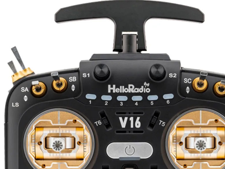 HelloRadio HR1022V16 MAX 2,4GHz - 4in1 LBT Mode 2 Fernsteuerung, gold