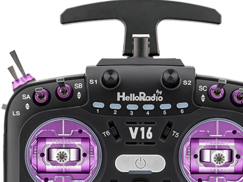 HelloRadio HR1020V16 MAX 2,4GHz - 4in1 LBT Mode 2 Fernsteuerung, lila
