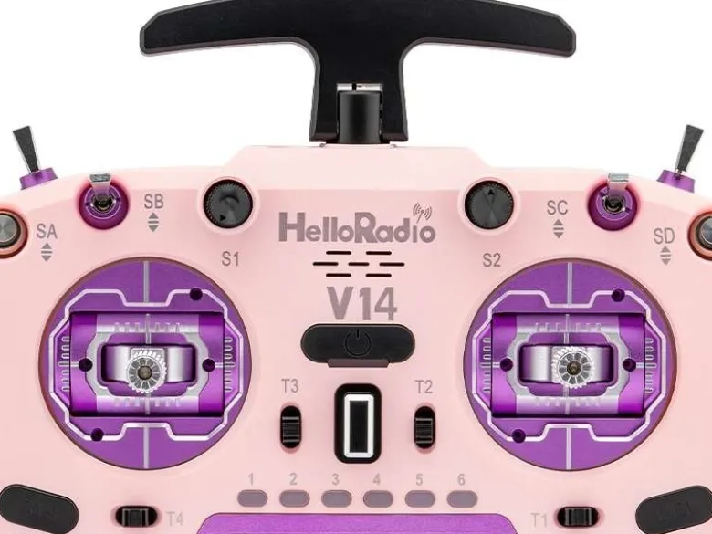 HelloRadio HR1035V14 MAX OLED 2,4GHz - ELRS LBT M2 Fernsteuerung rosa, lila