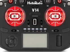 HelloRadio HR1065V14 MAX OLED 2,4GHz ELRS LBT M2 Fernsteuerung schwarz, rot