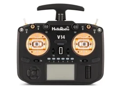 HelloRadio HR1067V14 MAX OLED 2,4GHz ELRS LBT M2 Fernsteuerung schwarz, gold