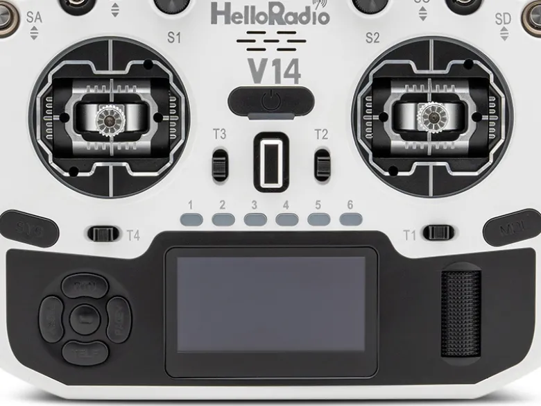 HelloRadio HR1034V14 MAX OLED 2,4GHz - ELRS LBT M2 Fernsteuerung weiß, schwarz