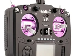HelloRadio HR1066V14 MAX OLED 2,4GHz ELRS LBT M2 Fernsteuerung schwarz, lila