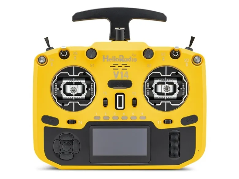 HelloRadio HR1050V14 MAX OLED 2,4GHz - 4in1 LBT M2 Fernsteuerung gelb, schwarz