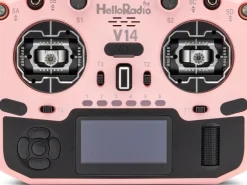 HelloRadio HR1042V14 MAX R9 OLED 2,4GHz ELRS LBT M2 Fernsteuerung rosa, schwarz