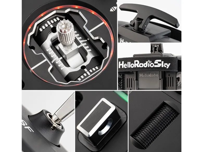 HelloRadio HR1068V14 MAX R9 OLED 2,4GHz ELRS LBT M2 Fernsteuerung schwarz, schwarz