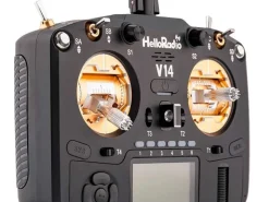 HelloRadio HR1071V14 MAX R9 OLED 2,4GHz ELRS LBT M2 Fernsteuerung schwarz, gold
