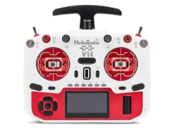 HelloRadio HR1038V14 MAX R9 OLED 2,4GHz ELRS LBT M2 Fernsteuerung weiß, rot