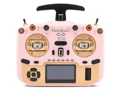 HelloRadio HR1039V14 MAX R9 OLED 2,4GHz ELRS LBT M2 Fernsteuerung rosa, gold