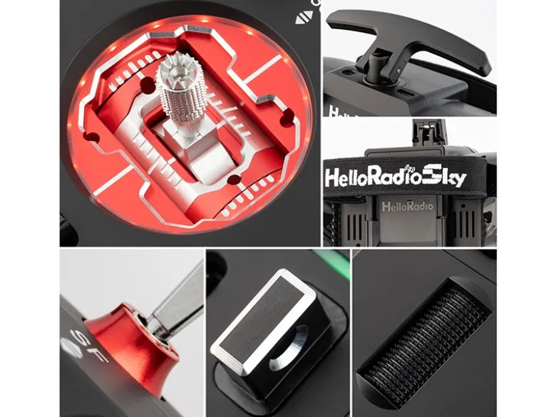 HelloRadio HR1069V14 MAX R9 OLED 2,4GHz ELRS LBT M2 Fernsteuerung schwarz, rot