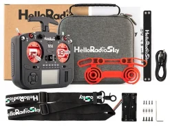 HelloRadio HR1069V14 MAX R9 OLED 2,4GHz ELRS LBT M2 Fernsteuerung schwarz, rot