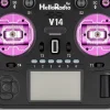 HelloRadio HR1070V14 MAX R9 OLED 2,4GHz ELRS LBT M2 Fernsteuerung schwarz, lila