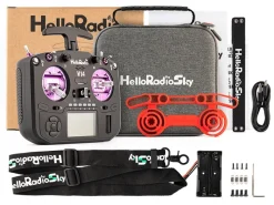 HelloRadio HR1070V14 MAX R9 OLED 2,4GHz ELRS LBT M2 Fernsteuerung schwarz, lila