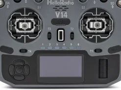 HelloRadio HR1055V14 MAX R9 OLED 2,4GHz 4in1 LBT M2 Fernsteuerung grau, schwarz