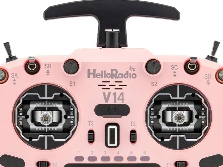 HelloRadio HR1060V14 MAX R9 OLED 2,4GHz 4in1 LBT M2 Fernsteuerung rosa, schwarz