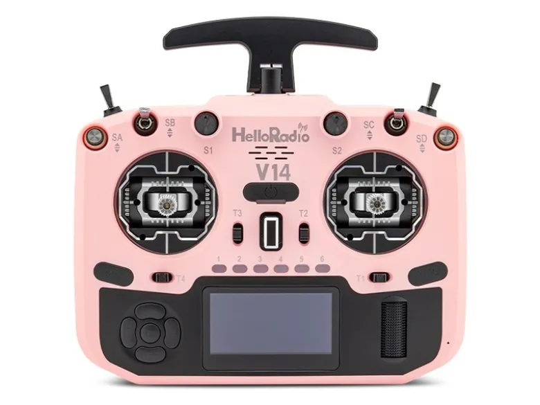 HelloRadio HR1060V14 MAX R9 OLED 2,4GHz 4in1 LBT M2 Fernsteuerung rosa, schwarz
