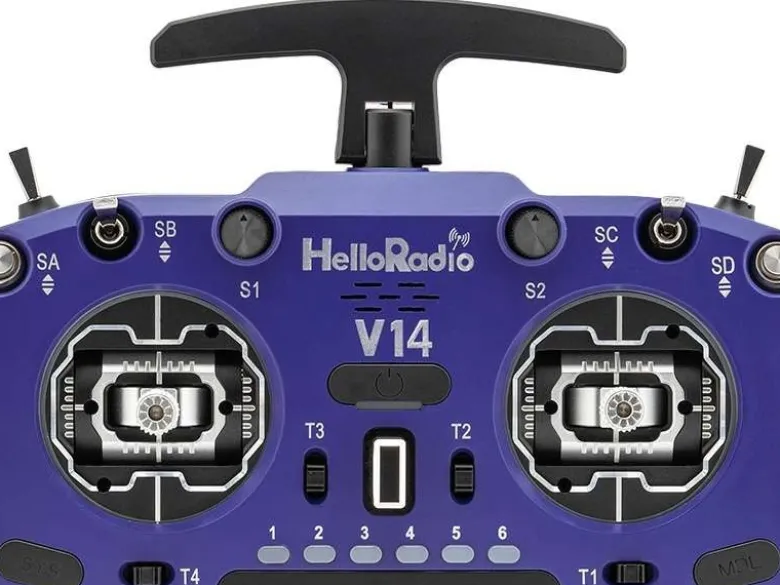 HelloRadio HR1063V14 MAX R9 OLED 2,4GHz 4in1 LBT M2 Fernsteuerung blau, schwarz