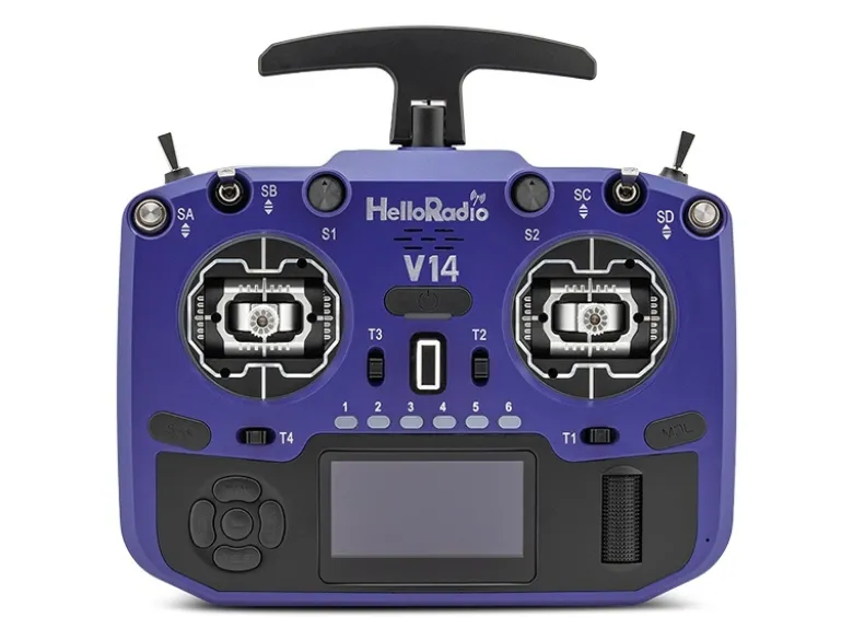 HelloRadio HR1063V14 MAX R9 OLED 2,4GHz 4in1 LBT M2 Fernsteuerung blau, schwarz