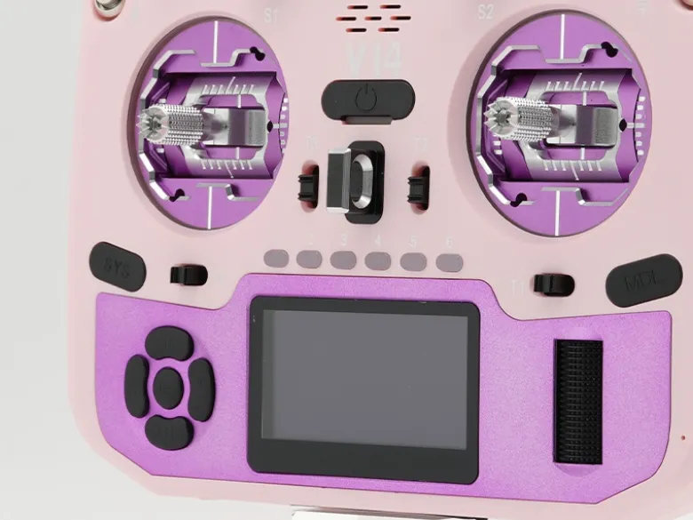 HelloRadio HR1062V14 MAX R9 OLED 2,4GHz 4in1 LBT M2 Fernsteuerung rosa, lila