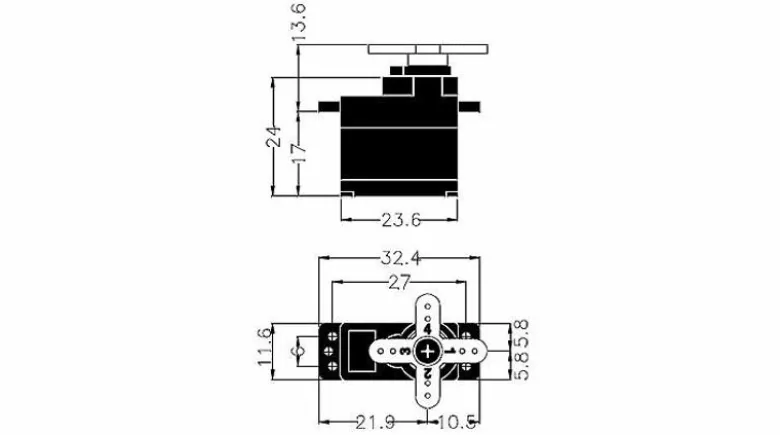 Hitec 112066Servo HS65MG Mikro-Klasse 2kg