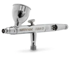 Hobbynox HN002-20FLOW-TF V2 Airbrush Pistole mit 0.3/0.5/0.8mm Düse, 2/5/13cc Farbbecher und 1,8m Schlauch