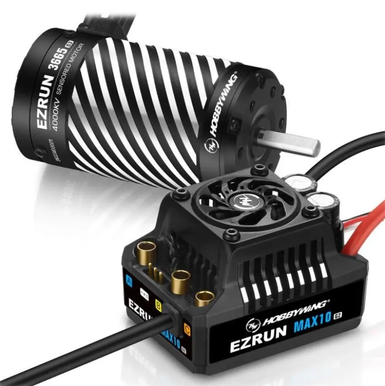 Hobbywing HW38020345Ezrun MAX10 G2 140A Combo mit 3665SD-4000kV 5mm Welle