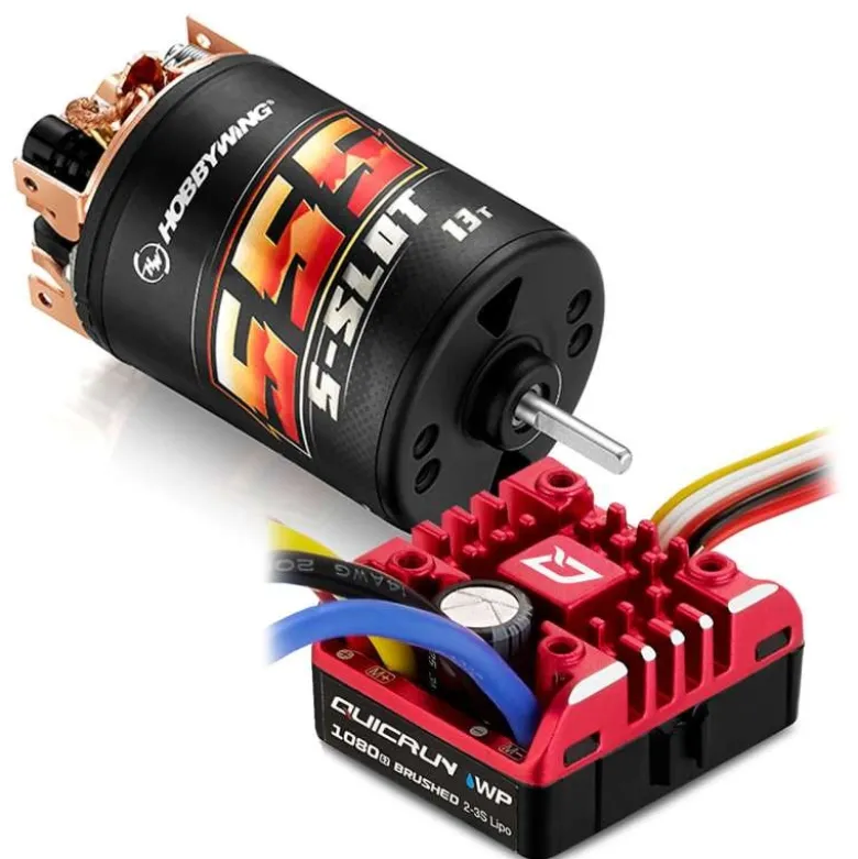 Hobbywing HW38020352Quicrun Brushed WP1080 Combo 555 13 Turn