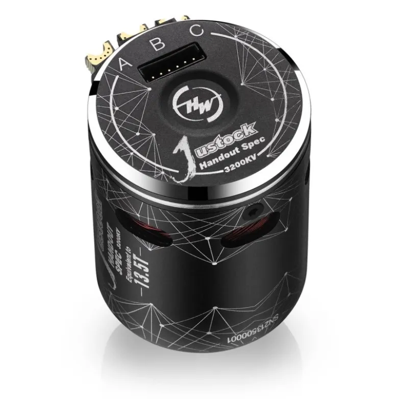 Hobbywing HW30408018Xerun Justock 13.5 Turn Handout Brushless Motor - 1:10 Stock