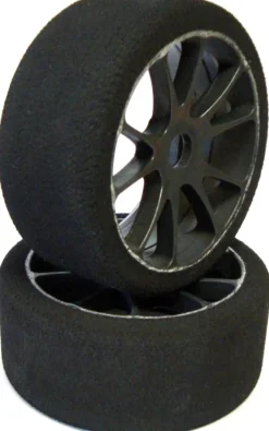 HRC HRC60806B37Moosgummi 1/8 Komplettrad 37 Shore, 40mm, 17mm Hex schwarz
