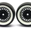 HRC HRC61072BWReifen 1/10 Drift CLS Schwarz/Weiß Felgen 6mm Offset 2 Stück