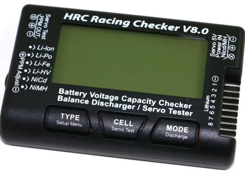 HRC HRC9372CBatterie Checker V8 1-8S Prüfer und Balancer mit Servotester