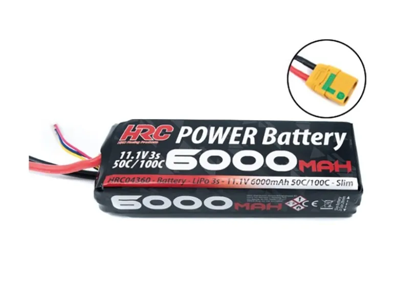 HRC HRC04360XLiPo Akku 3S - 11.1V 6000mAh 50C/100C mit XT90AS Stecker