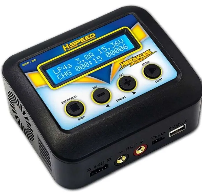H-Speed HSP0017Herakles Mini AC Ladegerät 60W LiPo, LiFe, LiIon 2-4S, NiMH