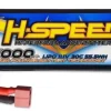H-Speed HSPLI004LiPo Akku 3S 5000mAh 30C 11.1V, T-Stecker 3s in 2s Standartgrösse