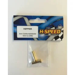 H-Speed HSPP005Goldkontaktstecker 5mm, L18mm (2)