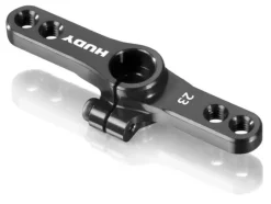 HUDY 293441Alu Klemm-Servohorn Doppelt gekröpft 23Z 2-Loch M3 KO/Sanwa