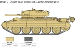 Italeri 6592Brit. Crusader Mk.III mit Besatzung, Bausatz, 1:35