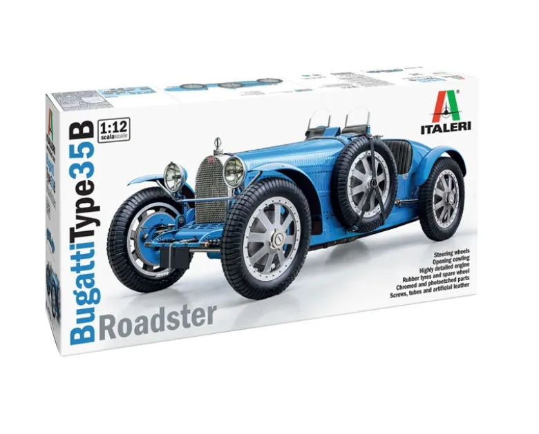 Italeri 4713Bugatti 35B Roadster, Bausatz, 1:12