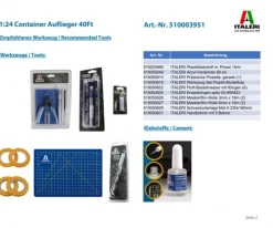Italeri 3951Container Auflieger 40Ft Bausatz 1:24