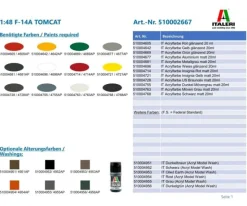 Italeri 2667F-14A TOMCAT, Plastikbausatz, 1:48