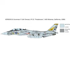 Italeri 1414F-14A Tomcat Recessed Line Panels Plastikbausatz 1:72