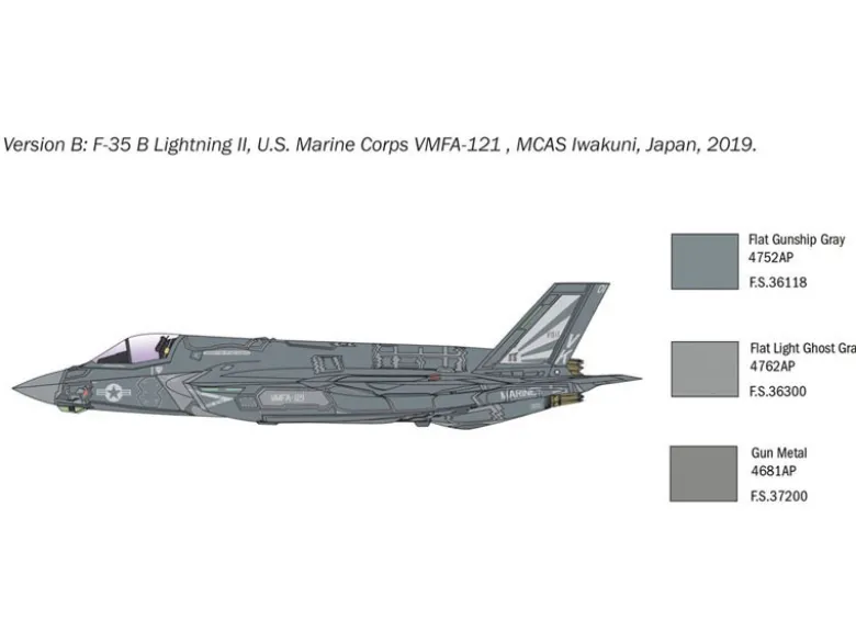 Italeri 1425F-35B Lightning II V/STOL Version, Bausatz, 1:72