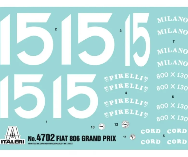Italeri 47021:12 FIAT 806 Grand Prix