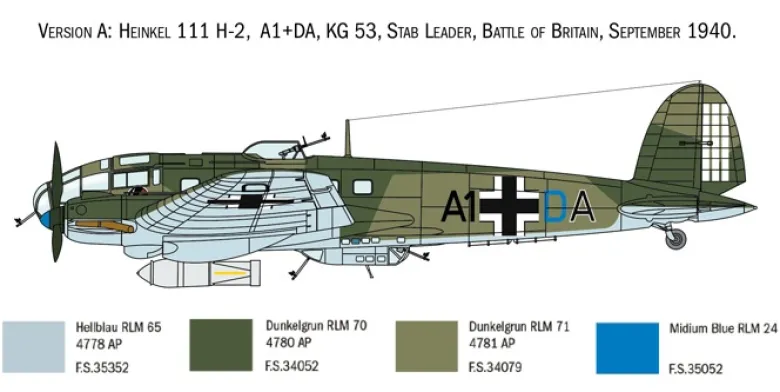Italeri 1436Heinkel HE-111H-6 1:72 Plastikbausatz